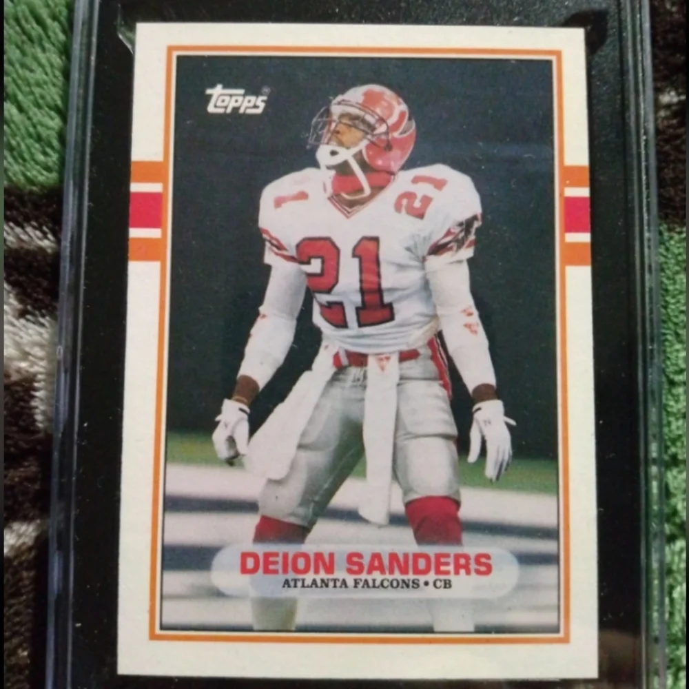 Deion Sanders Mint Graded 9 Rookie RC 1989 Topps TRADED Football card #30T